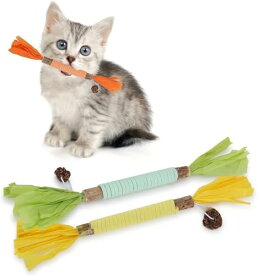 猫 噛むおもちゃ 猫歯ぎしり棒 またたびの木 またたびトイ 噛むスティック 歯磨き 天然安全 肥満解消 ペットおもちゃ 猫遊び用（3本入り）