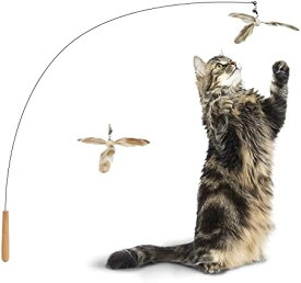 ねこじゃらし 羽 鈴 釣り竿 替えの羽付き 90cm