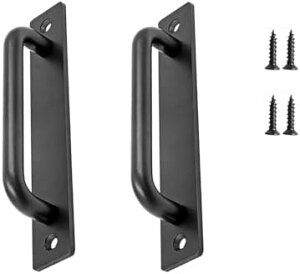 アルミニウム合金 ドアハンドル 食器棚 引き出し キッチン 扉 ドアノブ 戸棚 黒 147mm 2個入