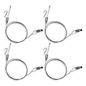 4本セット パワーミニワイヤー自在 径1.5×150 ピクチャーレール 吊下げフック ポスター・額縁・絵画・壁掛け 展示