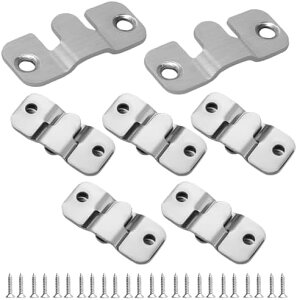 フック 6ペア/12個 ネジ付 引っ掛け金具 吊金具 壁掛けフック 多機能 展示絵画 写真フレーム 木製工芸品 掛け時計 鏡などを固定適用