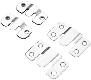 金具 額縁吊金具 16組セット フック 壁掛けフック 絵画用壁掛けフック 時計取り付け簡単 多機能 石膏ボード・木壁対応 スクリューセット付き 4穴(53*30mm)