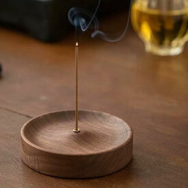 線香立て 灰がこぼれない 木製 コンパクト インセンスホルダー 仏壇用 和風 シンプル
