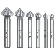 6本セット カウンターシンク皿取り錐ドリル ビット 皿取錐 下穴錐 座ぐり 三刃90° 面取り カッター ドリ…