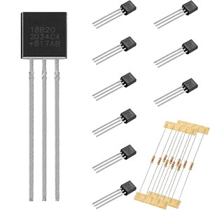 10Pcs DS18B20 ���x���o�� 3-5.5V Arduino�p �v���O�����\�ȃf�W�^�����x���o�� ���x�l��