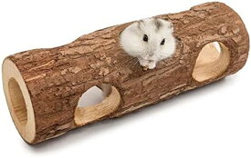 ハムスター 歯磨き おもちゃ 小動物 トンネル 噛む おやつ 穴付き かじり木 天然木材 無添加 楽しい遊び道具