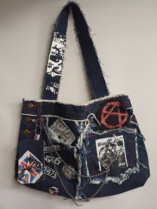 楽天市場】MAD Girl PUNK系 カスタム トートバッグ 手提げ バック 