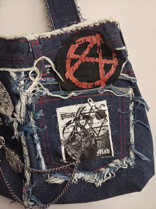 楽天市場】MAD Girl PUNK系 カスタム トートバッグ 手提げ バック 