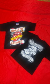 激安 KIDS ROCK Tシャツ　ローリングストーンズ タトゥー　S（115）/M（130）/L（140） 黒 ブラック バンドTシャツ ロックTシャツ THE ROLLING STONES 子供服