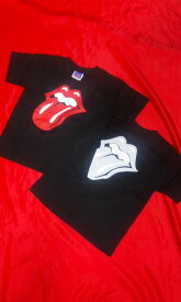 KIDS ROCK Tシャツ　ローリングストーンズ　S（115）/M（130）/L（140） 黒 ブラック バンドTシャツ ロックTシャツ 子供服 THE ROLLING STONES