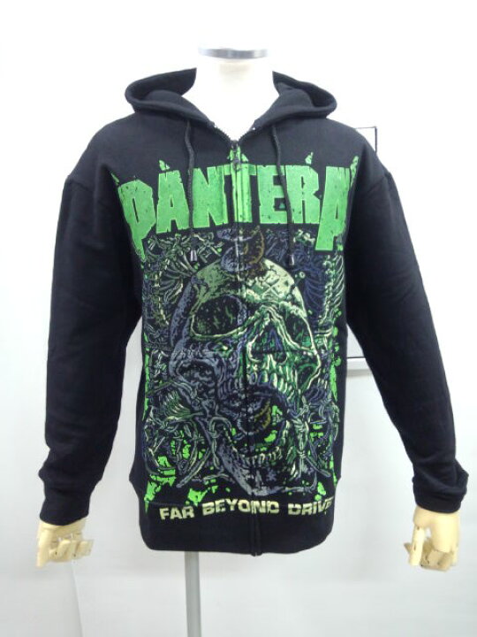 楽天市場】ロックパーカー PANTERA(パンテラ) 黒 M L ジップアップ  