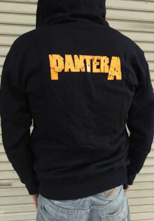 楽天市場】ロックパーカー PANTERA(パンテラ) 黒 M L ジップアップ  