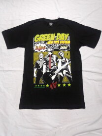アメコミ風　ロックTシャツ　GREEN DAY(グリーンデイ) 　M　L　XL　/バンT/黒/HM/半袖/ヘビ-メタル