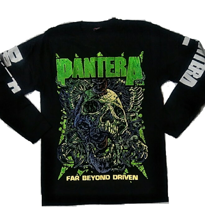 楽天市場】ロックTシャツ PANTERA(パンテラ) 長袖 M L XL 黒/バンドT 