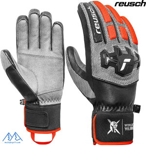 ロイシュ レーシング スキーグローブ ブラック シルバー フルオレッド REUSCH WORLDCUP WARRIOR TEAM ロイッシュ 65111227588