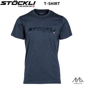 ストックリ コットン Tシャツ ダークグレー杢 STOCKLI T-SHIRT GRAY MELANGE THE SWISS SKI 502149581