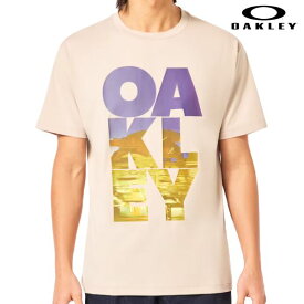 オークリー プリント Tシャツ ベージュ 吸汗速乾 接触冷感 4WAYストレッチ 抗菌防臭 UVカット OAKLEY Enhance Qdevo SS Tee Icon 3.0 Lunar FOA406335-20J