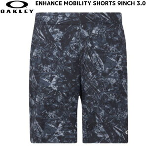 �I�[�N���[ �V���[�g�p���c �u���b�N�v�����g OAKLEY ENHANCE MOBILITY SHORTS 9INCH 3.0 BLACK PRINT FOA403589-00G