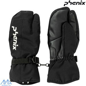 tFjbNX 3{w XL[O[u ubN Phenix Big Logo Mens Trigger Mitten BLACK ESM24GL14