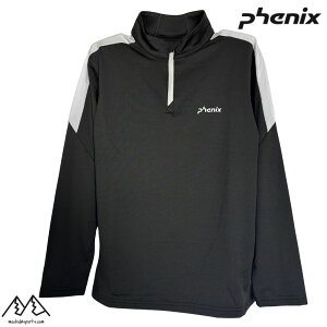 tFjbNX WjA XL[ A_[Vc Ci[ A_[EGA n[tWbv ubN PHENIX Shoulder Line 1/2 Zip Tee BLACK 140 150 160 ESB25LS80