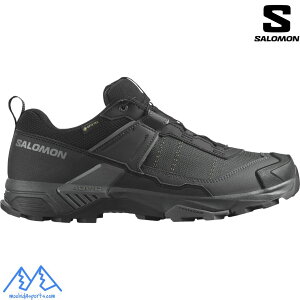 �T������ �h�� �S�A�e�b�N�X �g���b�L���O �n�C�L���O �V���[�Y ���C�h �u���b�N SALOMON X ULTRA 5 WIDE GORE-TEX Black / Asphalt / Castlerock L47727400