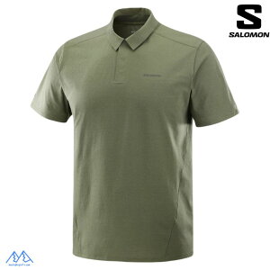 �T������ �|���V���c �J�[�L �O���[�� SALOMON TRACKLINE POLO M Grape Leaf LC2439300