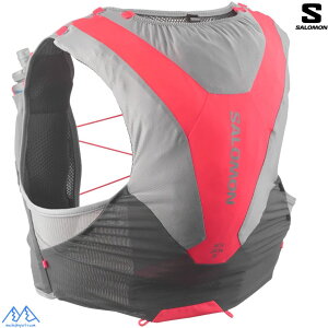 �T������ �����j���O�x�X�g �t���X�N�t �o�b�N�p�b�N SALOMON ADV SKIN 5 CASTELROCK / ALLOY / NEON FLAME �O���[ �l�I�� �A�h�o���X�h�X�L��5 �����j���O�o�b�O �g������ LC2465300