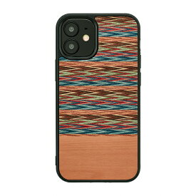 国内正規品 Man & Wood iPhone 12 mini（5.4インチ）天然木ケース Browny Check 木の素材から作られたナチュラルでおしゃれなケース I19244i12