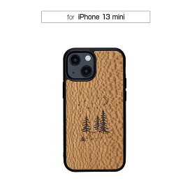 国内正規品 Man＆Wood iPhone 13 mini 天然木ケース camp 木の素材から作られたナチュラルでおしゃれなケース I21211i13MN