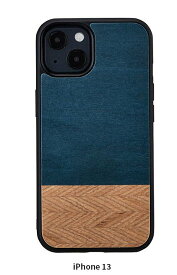 国内正規品 Man＆Wood iPhone 13 天然木ケース Denim 木の素材から作られたナチュラルでおしゃれなケース I21228i13