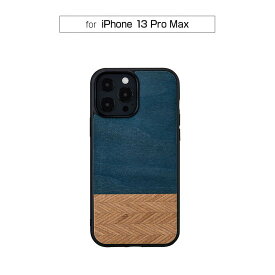 国内正規品 Man＆Wood iPhone 13 Pro Max 天然木ケース Denim 木の素材から作られたナチュラルでおしゃれなケース I21247i13PM