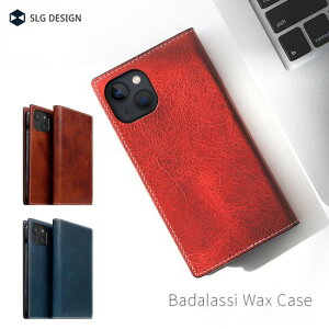 �������K�i SLG Design iPhone 13 Pro �G�X�G���W�[�f�U�C�� �蒠�^ Badalassi Wax case �C�^���A���t���x�W�^�u���^���j�����U�[���g�p���������P�[�X SD22119i13PRD SD22120i13PBR