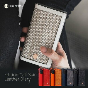 �������K�i SLG Design iPhone 13 Pro �G�X�G���W�[�f�U�C�� �蒠�^ Edition Calf Skin Leather Diary �x���M�[���t�@�u���b�N�Ƌ��v�̃R���r SD22130i13PWH SD22131i13POR SD22132i13PRD SD22134i13PB