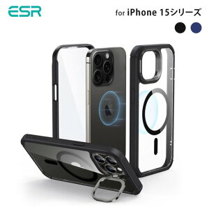 �������K�i ESR iphone 15 Plus iphone 15 Pro Max �X�^���h�t���^�t�P�[�X Armor �ČRMIL�K�i 360°�S�ʕی� MagSafe�Ή�