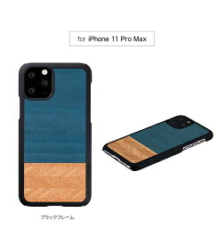 Man＆Wood iPhone 11 Pro Max 6.5インチ 天然木ケース Denim 世界中のいろいろな木の素材から作られたナチュラルでおしゃれなケース I16855i65R