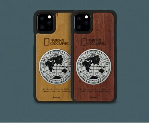 10月中旬予定 National Geographic iPhone 11 6.1インチ Metal-Deco Wood Case 130周年記念メダルが飾られた天然木ケース NG17171i61R NG17172i61R