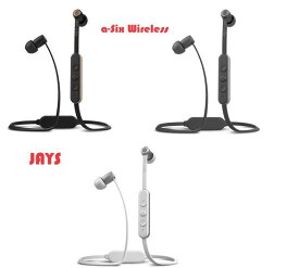 国内正規品 JAYS a-Six Wireless Bluetoothイヤホン 6mmダイナミック リモコン再生・ボリューム・ハンズフリー通話 ワイヤレスイヤホン
