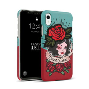 ��Design Skin�i�f�U�C���X�L���j���yiPhone XR 6.1�C���`�z GRAFT WAPPEN �|�b�v�ȃC���X�g�ɗ��̓I�ȃ��b�y�����t�����������Ȕw�ʃP�[�X DSK14700i61