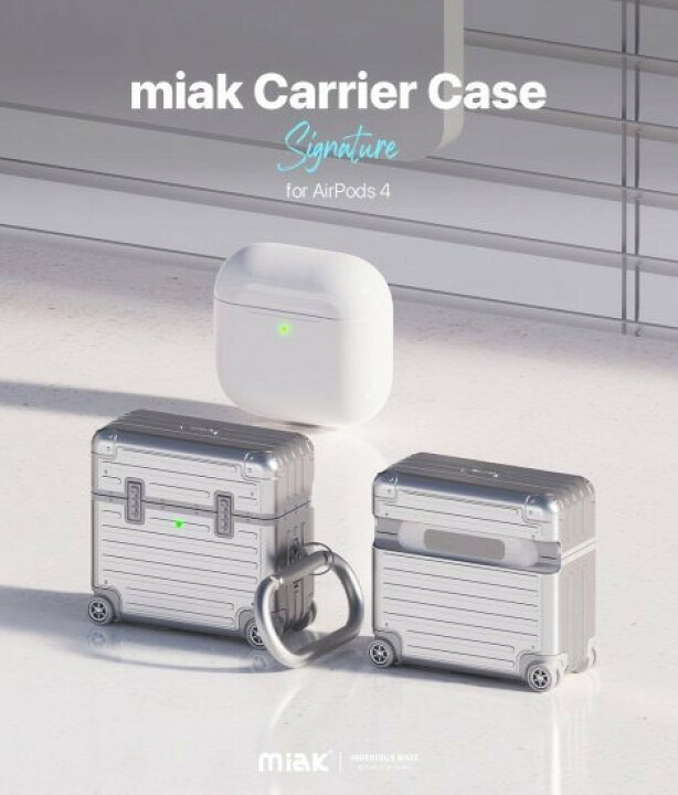 楽天市場】国内正規品 miak（ミアック）AirPods4ケース キャリーケース 