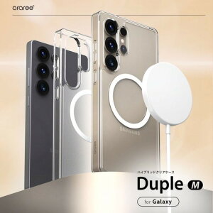 �������K�i araree �A�����[ Galaxy S25 / S25 Ultra MagSafe�Ή� �n�C�u���b�h �N���A�P�[�X DUPLE M �ČRMIL�K�i Qi2�Ή� �J�o�[