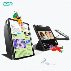 �������K�i ESR Flip �y���z���_�[�t�� �n�C�u���b�h�P�[�X for iPad Pro 13�C���` Air 13�C���` Apple Pencil���[�z���_�[ �}�O�l�b�g���T�|�[�g�X�^���h��3�i�K