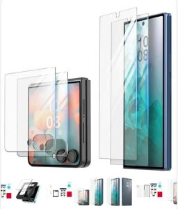 �������K�i araree �A�����[ Galaxy Z Fold8 / Flip8 �ی�t�B���� CORE �t�����g�f�B�X�v���C�p ���� �K���X�i2������jSAMSUNG�̌����F�ؕi
