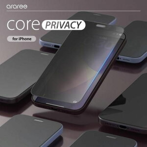 9�����{���� �������K�i araree iPhone18 Pro/18 Pro MAX core �̂������h�~�����K���X�t�B���� �v���C�o�V�[ �ی� �A�����[