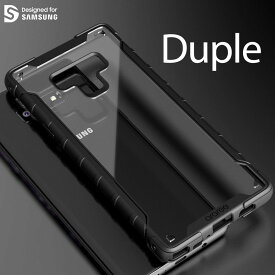＜araree＞【Galaxy Note9】 Duple バンパーデザインのシンプルな背面ケース 透明感の高い背面クリアのプレートとベゼル部分のTPUの二重構造 AR15558GN9