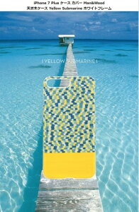 ��Man&Wood���yiPhone 8 Plus/ 7 Plus 5.5�C���`�z Yellow Submarine �C�G���[�T�u�}���� �i�`�������ȃE�b�h�̎��� I8086i7P