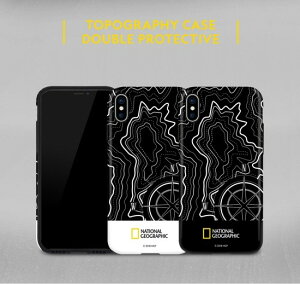 ��National Geographic �������C�Z���X���i���yiPhone X/XS 5.8�C���`�z Topography Case Double Protective �g�|�O���t�B�[ �n�`�� NG12972iX NG12973iX