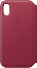 【即納】【365日毎日出荷】【アウトレット】アップル Apple 純正 iPhone X用 レザーフォリオ ベリー Leather Folio Berry MQRX2FE/A