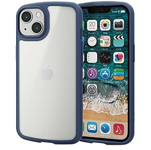 �y���[�z�y365�������o�ׁz�G���R�� iPhone 14/iPhone 13�p�n�C�u���b�h�P�[�X �l�C�r�[ TOUGH SLIM LITE �t���[���J���[ �V���L�[�N���A PM-A21BTSLFCSNV