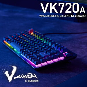 �y���[�z�y365�������o�ׁz�G���R�� �Q�[�~���O�L�[�{�[�h V custom VK720A ���s�b�h�g���K�[���� �L�� �É� ���E�� ���C���A�i���O���m�X�C�b�`���� 75%�T�C�Y
