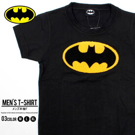 【送料無料】メンズ BATMAN フロントロゴサガラ刺繍Tシャツ 半袖Tシャツ「BS29-100」